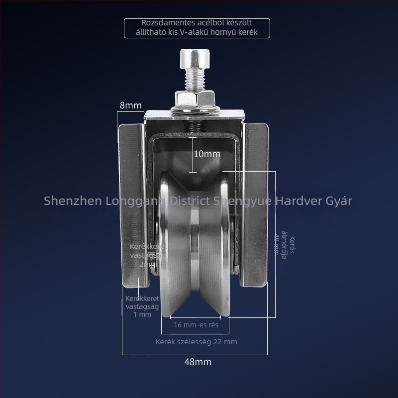 Shengyue Rozsdamentes acél állítható görgő tolóajtókhoz, automatizált rendszerekhez