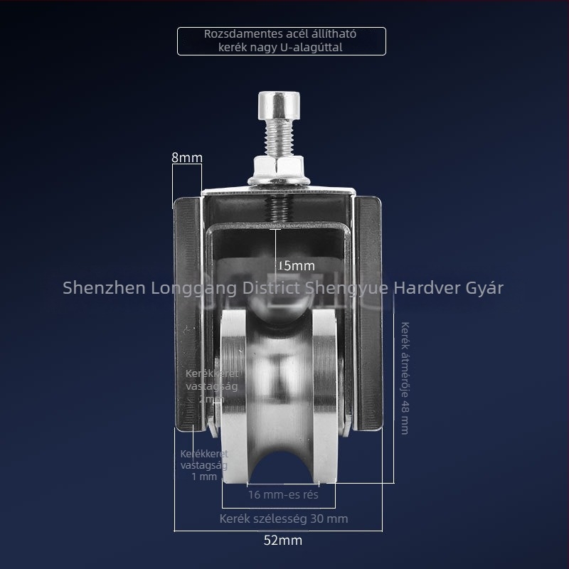 Shengyue Rozsdamentes acél állítható görgő tolóajtókhoz, automatizált rendszerekhez