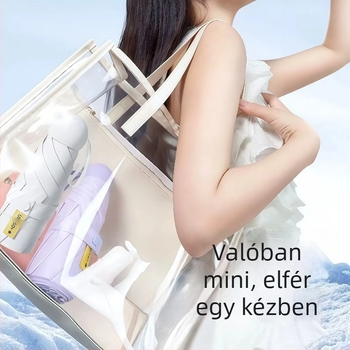 Női kapszulás napernyő UV védelemmel, nap és eső kettős használatra, mini, könnyű, kompakt, hordozható