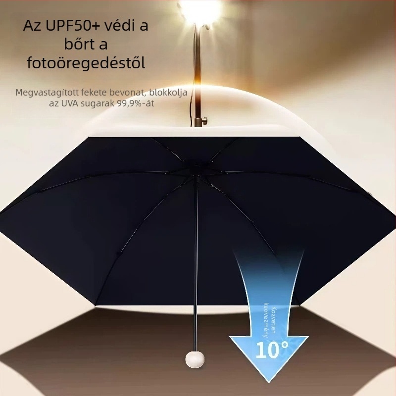 Női kapszulás napernyő UV védelemmel, nap és eső kettős használatra, mini, könnyű, kompakt, hordozható