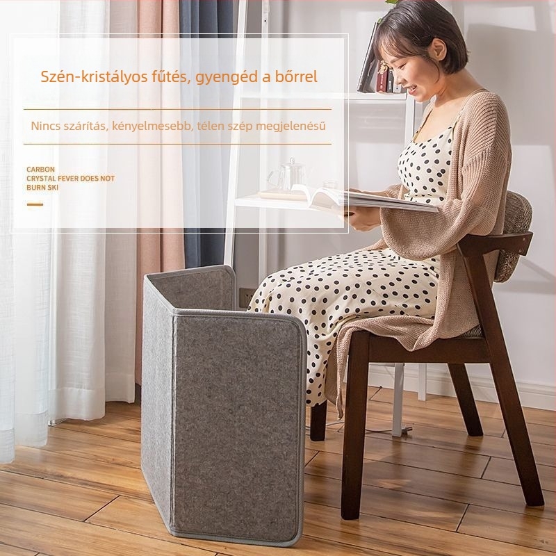 Asztali lábmelegítő talpbetét távirányítóval és USB/konnektoros fűtéssel