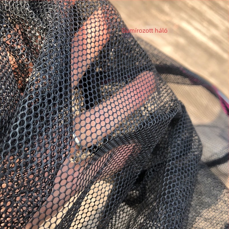 Ultra könnyű alumínium ötvözetből készült horgász hálófej, négyszögletes forma, gumis háló, teherbírás 8 kg, mélység 25 cm, teljes versenykészlet