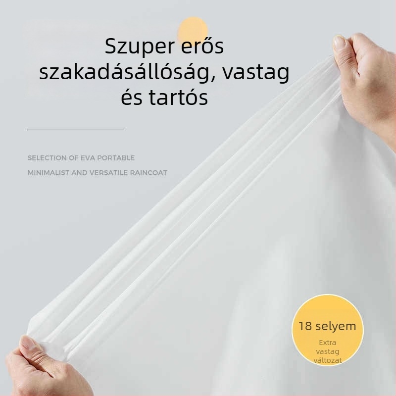 Felnőtt EVA esőkabát — egy darabból álló, vastagabb, hordozható kültéri túrákhoz