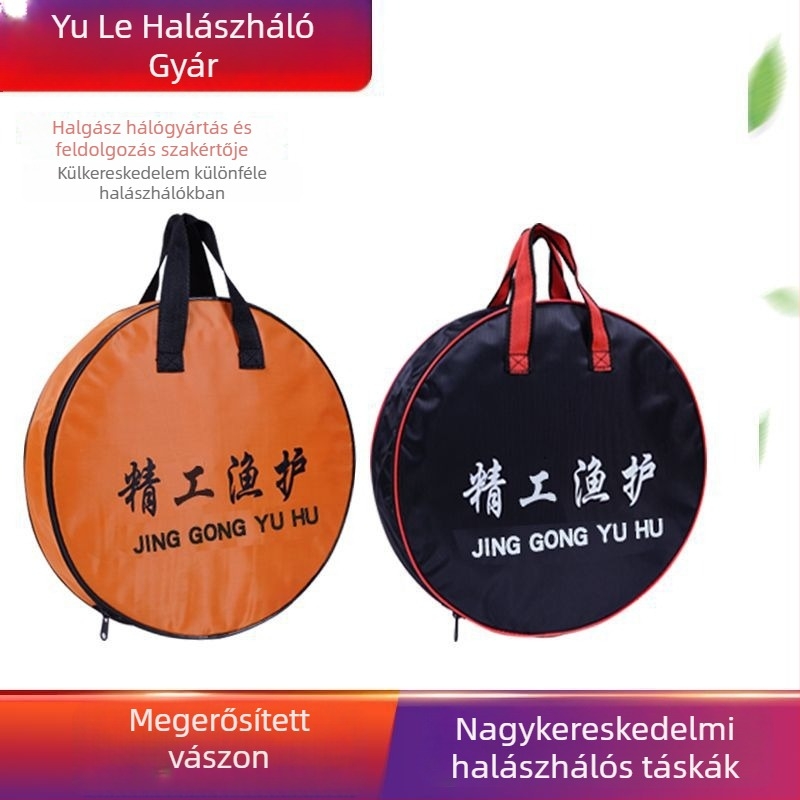 Vászonnal készült halvédő táska, vastag hálózati táska horgászathoz