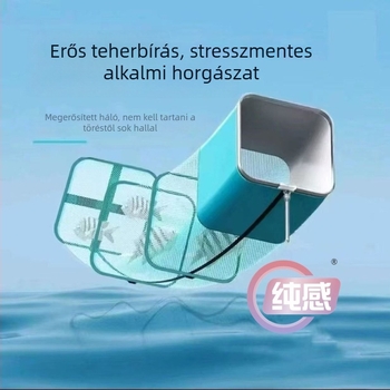 Mini négyszögletes halászháló etetőhöz, gyorsan száradó, alumínium-nylon ötvözet konstrukció, kompakt méret