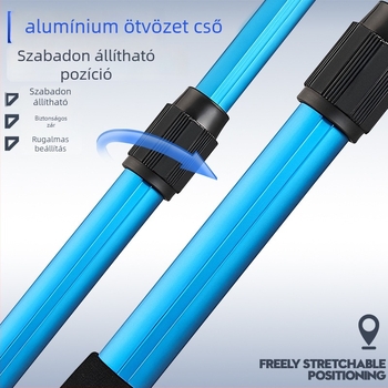 Összecsukható horgász háló alumínium-ötvözet kerettel és szilikon bevonattal, hálónyílás 31 cm, háló mélység 35 cm, kihúzható, teherbírás 3 kg