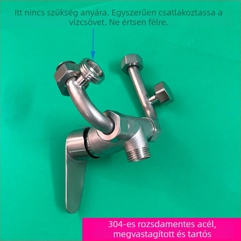 304 rozsdamentes acél elektromos vízmelegítő keverő szelepe felületre szerelt kapcsolóval, meleg és hideg víz keverése, U- alakú kiárat, univerzális tartozékok