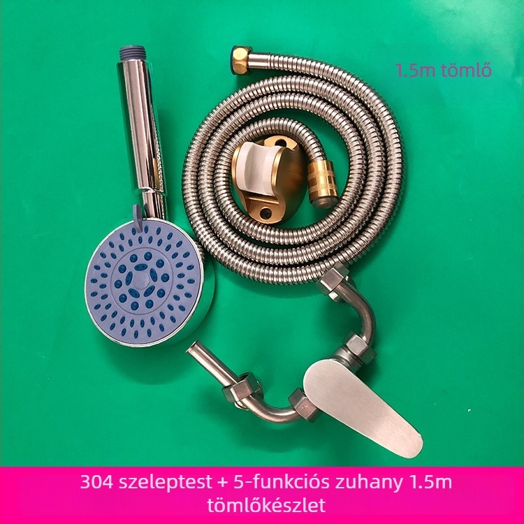 304 rozsdamentes acél elektromos vízmelegítő keverő szelepe felületre szerelt kapcsolóval, meleg és hideg víz keverése, U- alakú kiárat, univerzális tartozékok