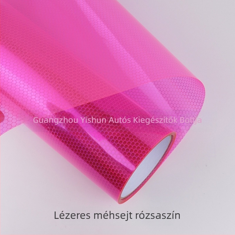 Autó hátsó lámpa fólia – lézeres méhsejt mintázat, PVC anyag, öntapadó felület