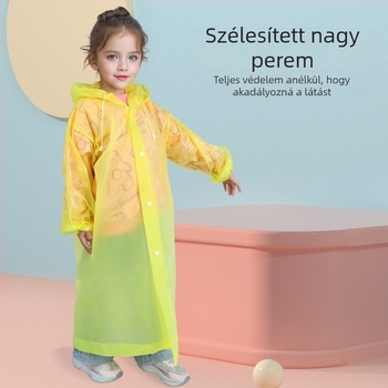 Egyszer használatos EVA gyerek esőkabát, egy darab poncsó gyerekeknek, hordozható kültéri esővédő PVC ragasztó réteggel