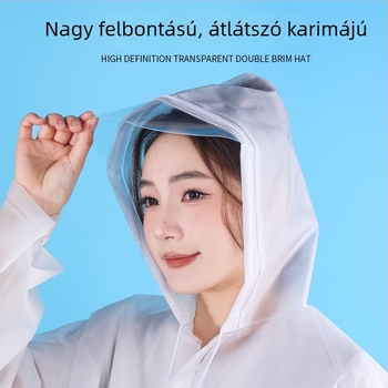 Uniszex EVA esőkabát túrázáshoz és hegymászáshoz, 0,2 mm vastagságú EVA anyag, windbreaker-stílus