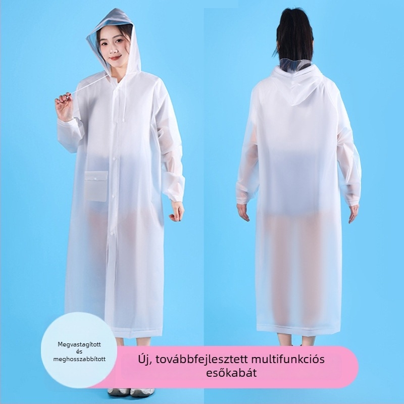 Uniszex EVA esőkabát túrázáshoz és hegymászáshoz, 0,2 mm vastagságú EVA anyag, windbreaker-stílus