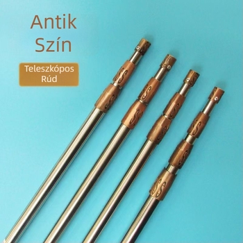 Antik stílusú rozsdamentes acél hálóoszlop öntvényes csatlakozókkal, kompatibil halászati dárdával, gyümölcsszedővel és horoggal; 8 mm-es anya lehetővé teszi a hálóoszlop pozícionálását.