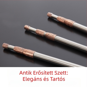 Antik stílusú rozsdamentes acél hálóoszlop öntvényes csatlakozókkal, kompatibil halászati dárdával, gyümölcsszedővel és horoggal; 8 mm-es anya lehetővé teszi a hálóoszlop pozícionálását.