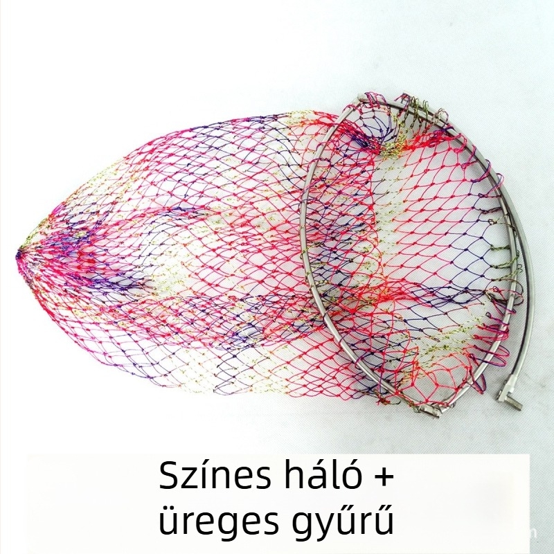 Színes nylon monofilament halászati háló összecsukható hurkával, apró szemek, többszálú fonat háló