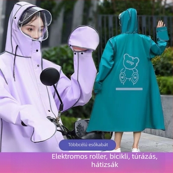 Elektromos jármű/motoros esőkabát, PVC anyag, teljes testet fedő poncsó, felnőtt, egy személy, testreszabás elérhető