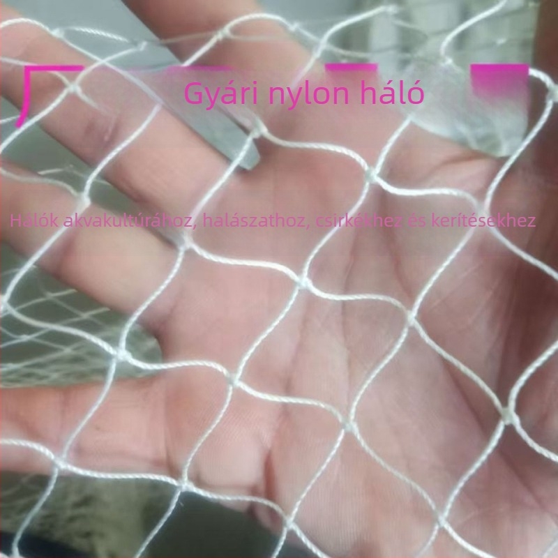 Fehér nylon háló halászathoz, háló-ketrec, emelőháló, húzóháló, bekerítő háló, trawl háló, mozgó háló, elválasztó háló, megerősített halászati háló