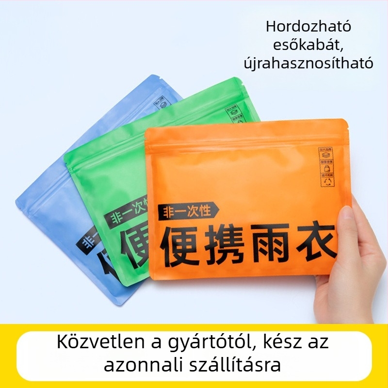 EVA túra esőkabát poncsó felnőtteknek, vastag anyag, PU ragasztó vízálló réteg