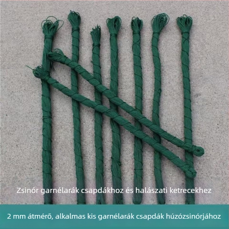Nylon kötél rizsültetéshez, halászati hálókhoz és garnéla ketrecekhez; vastag, kopásálló kötél a hálókhoz; vízálló seprű