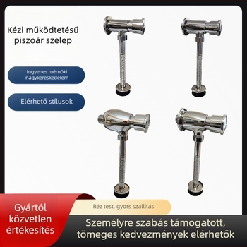 WC- és piszoár öblítő szelep | ötvözet test, öblítés 3–6 s, működési nyomás 0,2–0,6 MPa, modell: nyomógombos öblítő szelep