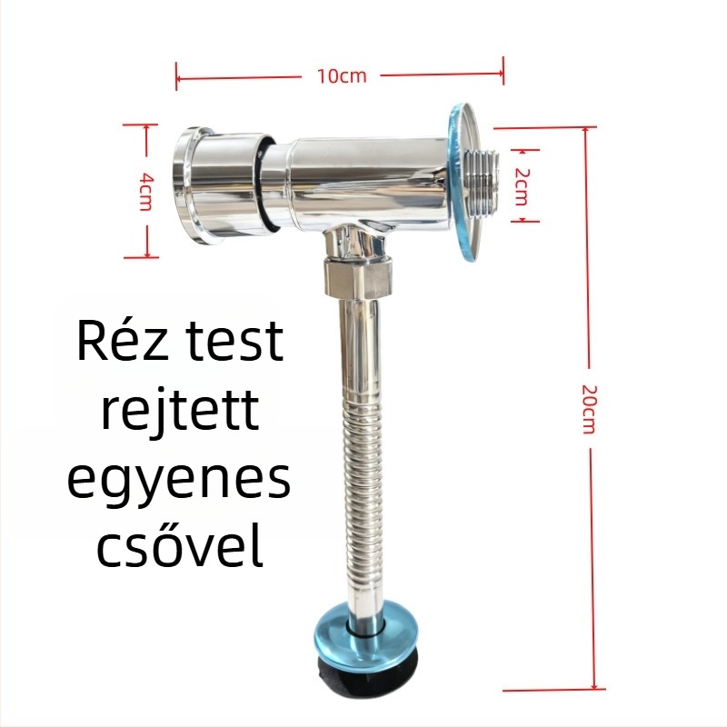 WC- és piszoár öblítő szelep | ötvözet test, öblítés 3–6 s, működési nyomás 0,2–0,6 MPa, modell: nyomógombos öblítő szelep