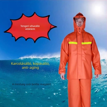 PVC esőponcsó osztott típusú, felnőtteknek, vízálló esőnadrág készlet