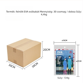 Túraesőkabát pöttyös mintával, PEVA anyagból, normál vastagságú, vízálló ragasztó réteg, felnőtteknek, testre szabható