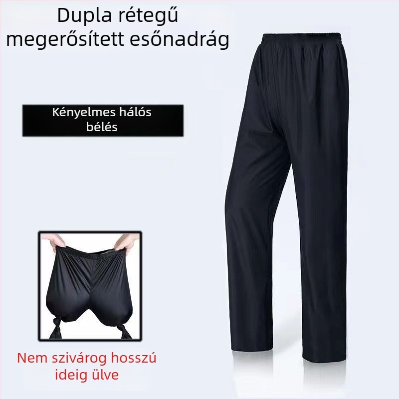 Uniszex esőponcsó nadrággal kerékpárosoknak, vastag, kopásálló, légáteresztő
