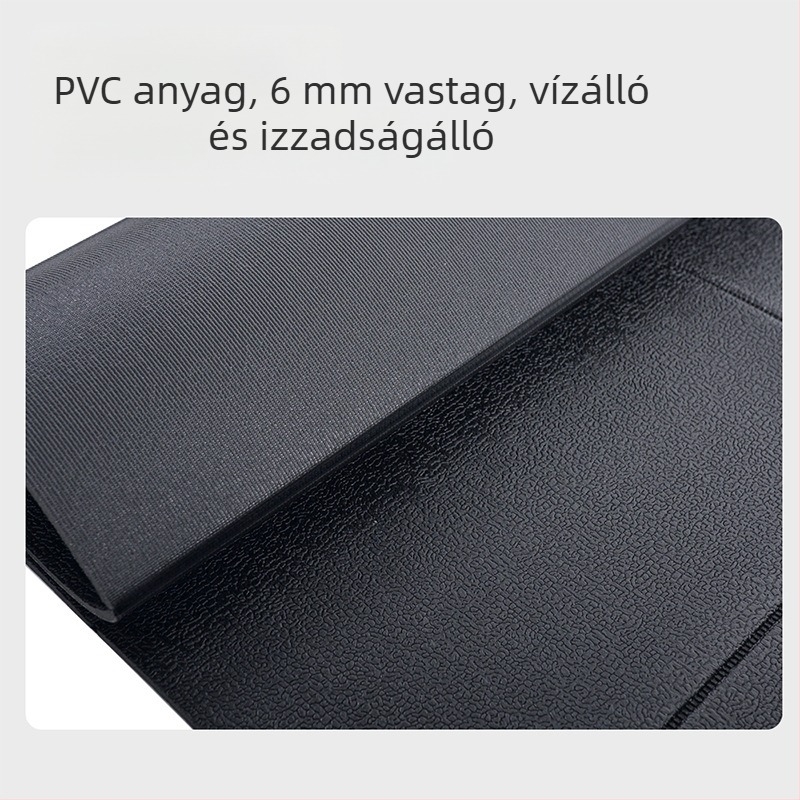 Összecsukható futópados matrac edzőterembe, csúszásmentes, ütéscsillapító, hangcsillapító, 6 mm vastag, 160 × 75 cm, PVC