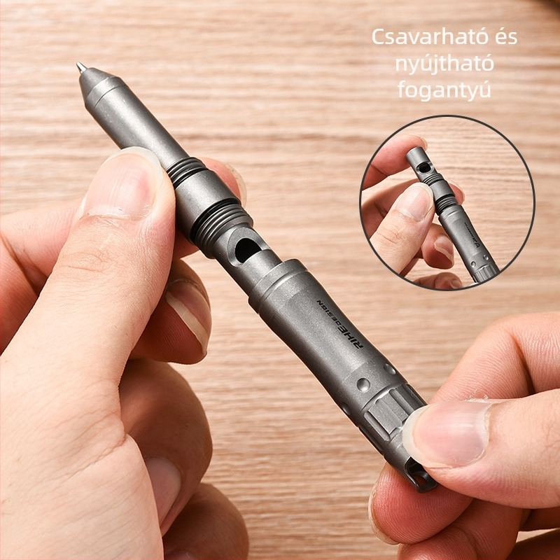 Érintőképernyős stylus szilikon fejjel, univerzális kompatibilitás telefonokhoz és táblagépekhez, titánium ötvözet síp, túlélő medál