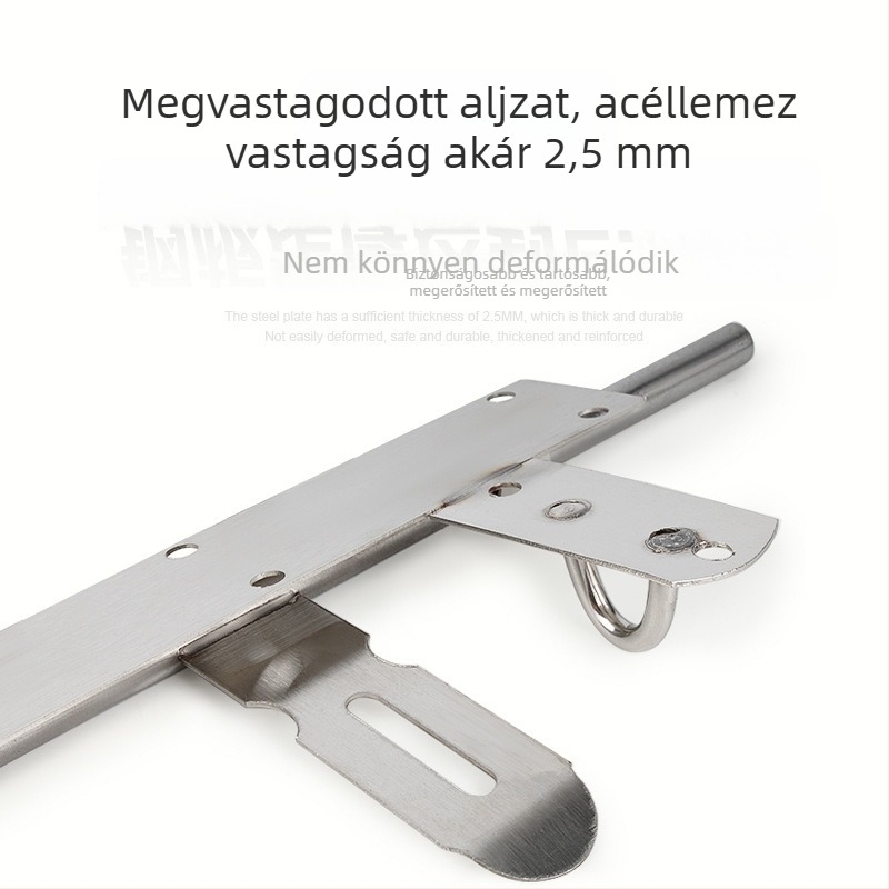 Súlyos kivitelű rozsdamentes acél ajtócsap, kefével csiszolt felülettel – Ranch Door Lock