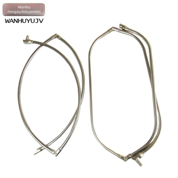 Rozsdamentes acél halászhálófej összecsukható körhurokkal és háromszög alakú gyűrűvel, csavarokkal, 8 mm vastag üreges gyűrű