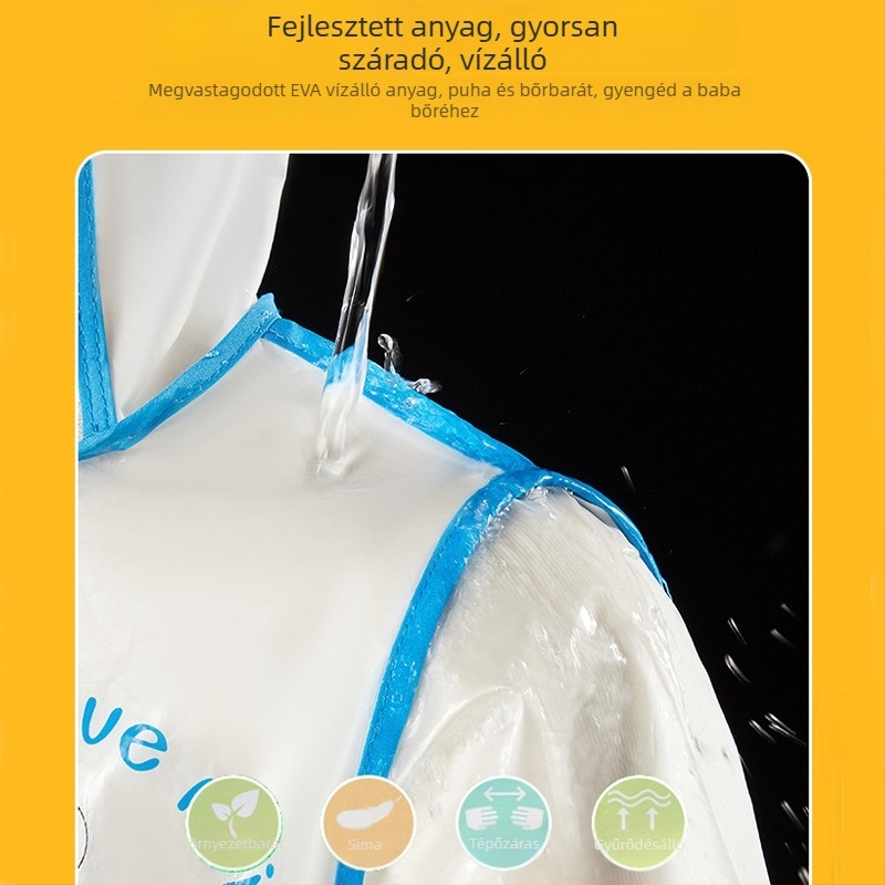 On Orange EVA gyerek poncsó esőkabát, rajzfilm stílusú, gyerekeknek, logónyomtatás, súly 0,4 kg, vastagság 14