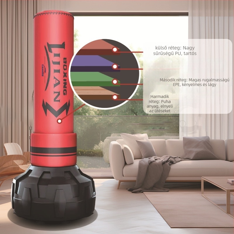 Függőleges PU boxzsák, 22 kg, Modell: Függőleges homokzsák