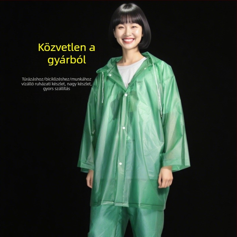 Elektromos kerékpár esőponcsó - osztott típus, vastag ETPU anyag (felnőtt, testreszabás elérhető)