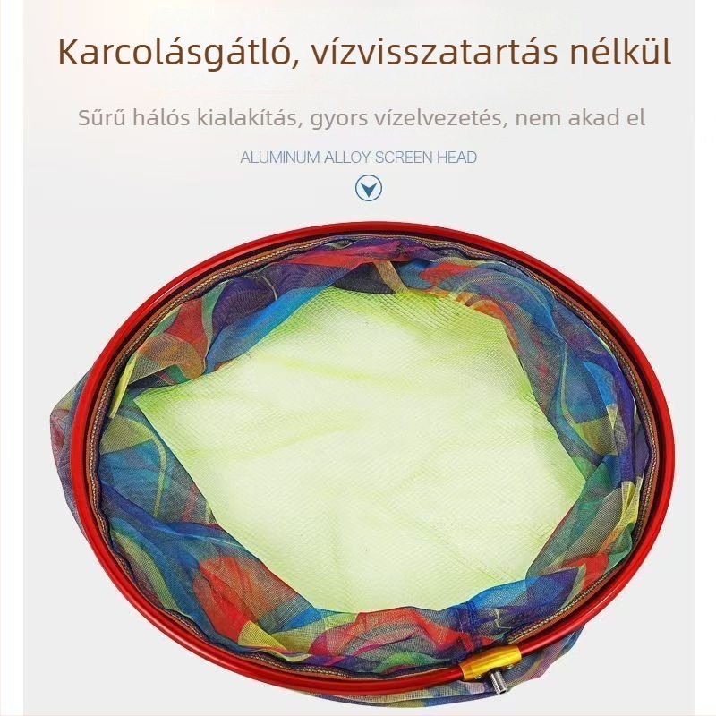 Integrált alumíniumötvözet hálófej, színes, anti-horgos védelemmel, nagy halakhoz