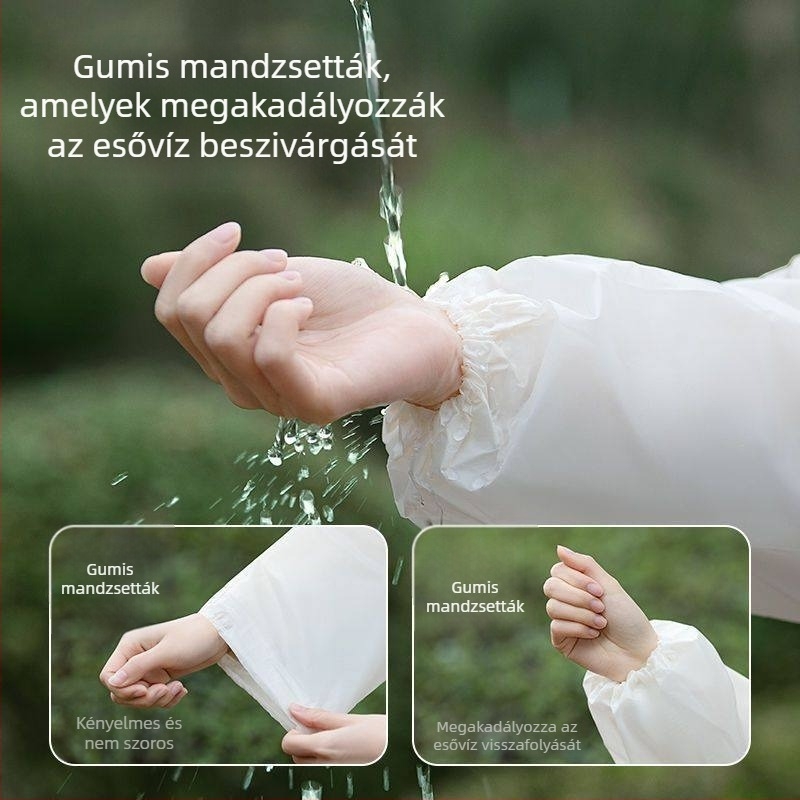 Egyszer használatos esőponcsó PEVA, túrázáshoz, felnőtt, egy személy