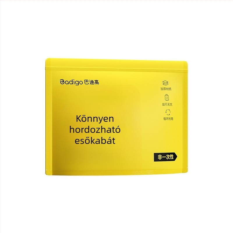 Egyszer használatos esőponcsó PEVA, túrázáshoz, felnőtt, egy személy