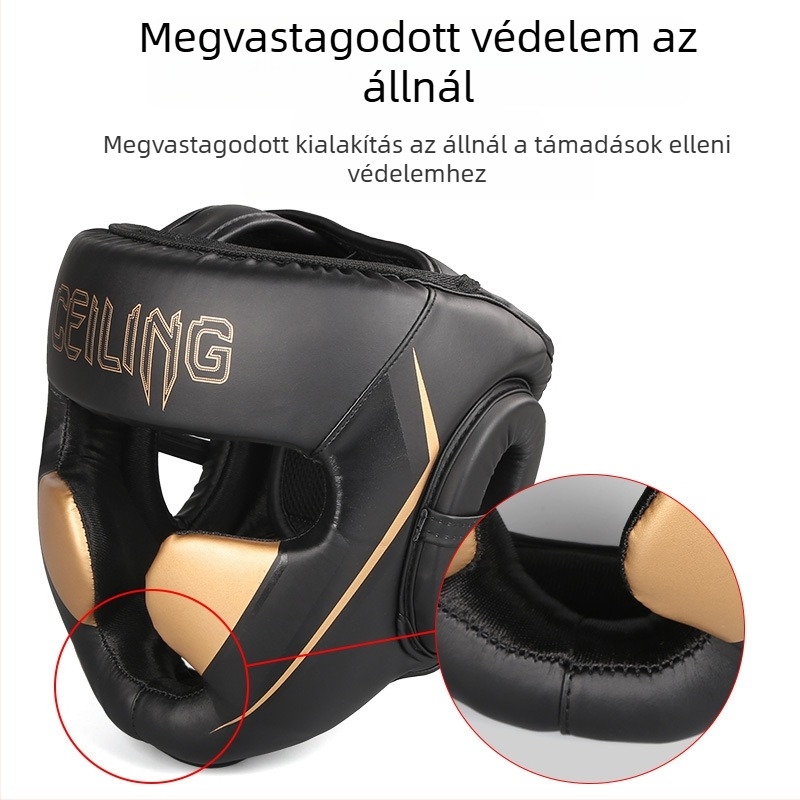 Boxfejvédő sisak ZTTY PU, függőleges kialakítás, 360 g, modell 12