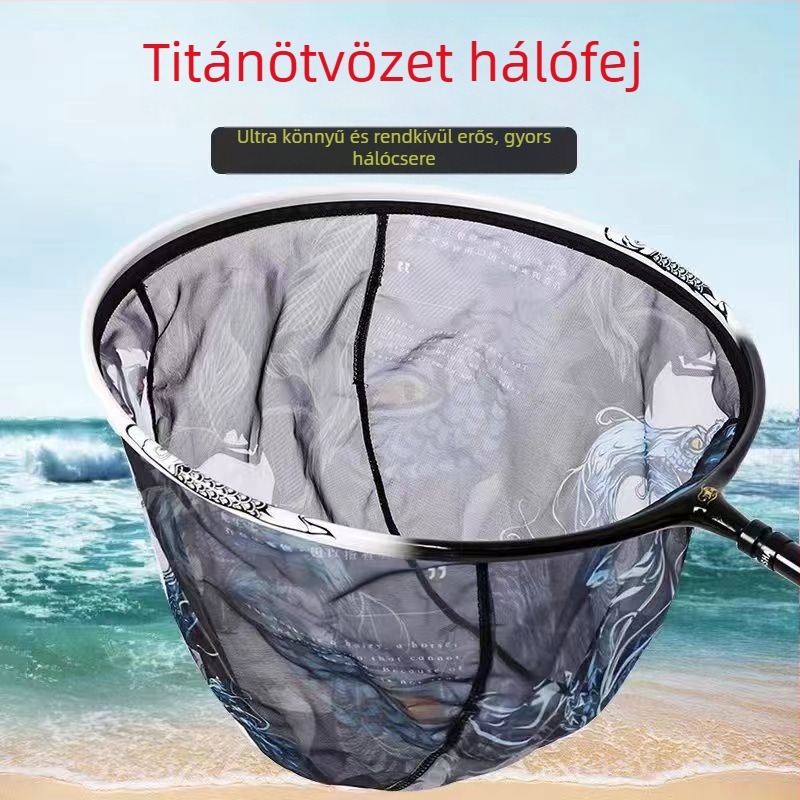 Egységben öntött hálófej a fly fishinghez, anti-hook dizájn, szén-ötvözet anyag, modell 3540