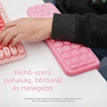Íróasztali egérpad kar támogatással, anyag: szövet + hab + bőrhatású felület, egyoldalas, hőátviteles nyomtatás, OEM testreszabás