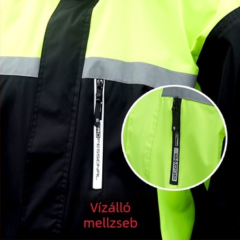 Huahai vastagított esőponcsó motorkerékpár/elektromos kerékpár vezető részére — a szövet vastagsága 22, PVC vízálló réteg, lélegző két rétegű dizájn