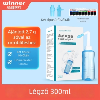 Masszív orröblítő készülék, 300 ml kapacitású, tartalmaz orröblítő sót 2.7 g