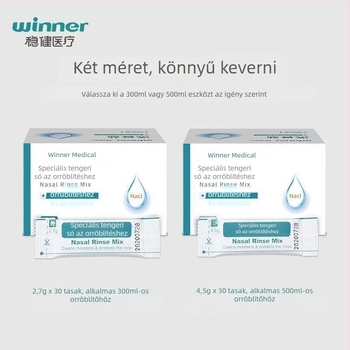 Masszív orröblítő készülék, 300 ml kapacitású, tartalmaz orröblítő sót 2.7 g