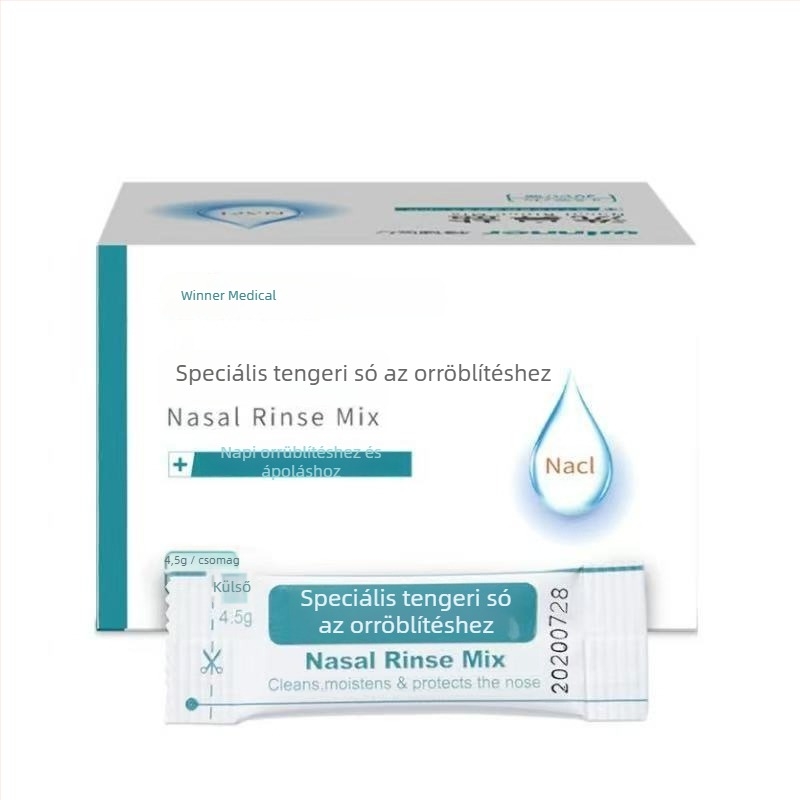 Masszív orröblítő készülék, 300 ml kapacitású, tartalmaz orröblítő sót 2.7 g
