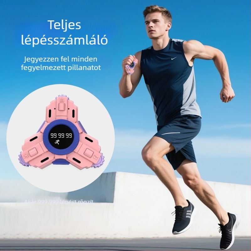 Többcélú pontos időmérő, 3 az 1-ben elektronikus eszköz, kettős lépésszámláló funkcióval, hordozható és könnyen használható