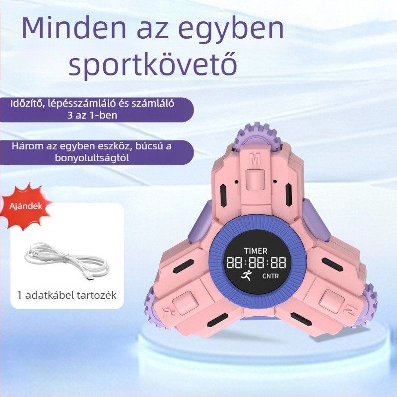 Többcélú pontos időmérő, 3 az 1-ben elektronikus eszköz, kettős lépésszámláló funkcióval, hordozható és könnyen használható