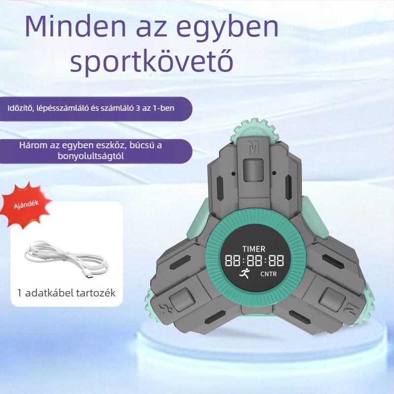 Többcélú pontos időmérő, 3 az 1-ben elektronikus eszköz, kettős lépésszámláló funkcióval, hordozható és könnyen használható
