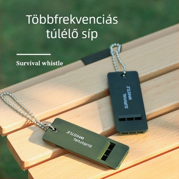 Szabadban használható síp kutyatréninghez és túléléshez, többfrekvenciás hang, erős, tartós, hordozható medál