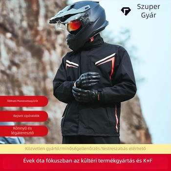 Blue Lion osztott típusú motorkerékpáros esőkabát – Chunya Spinning anyag, PVC vízálló réteg, felnőtteknek